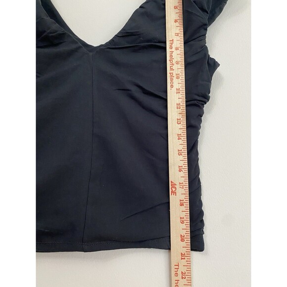 J. Crew J.Crew Ruched V Neck Top Shirt Stretch Cotton Blend NWT Size S Small - Picture 7 of 8